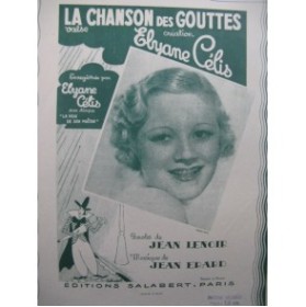 ERARD Jean La Chanson des Gouttes Chant Piano 1945