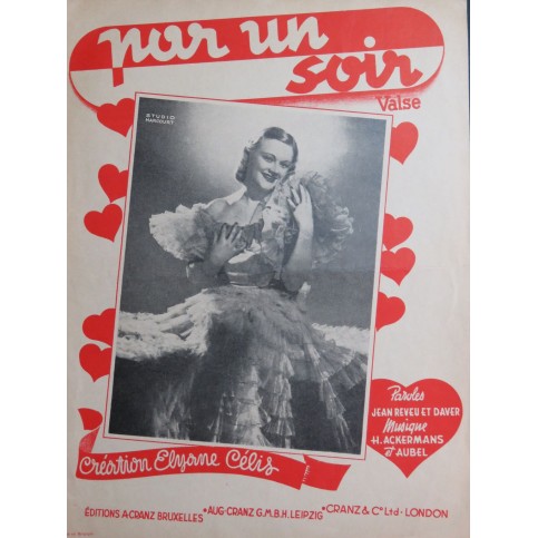ACKERMANS H. AUBEL Par un Soir Valse Chant Piano