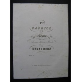 HERZ Henri Caprice No 1 op 32 Piano ca1850