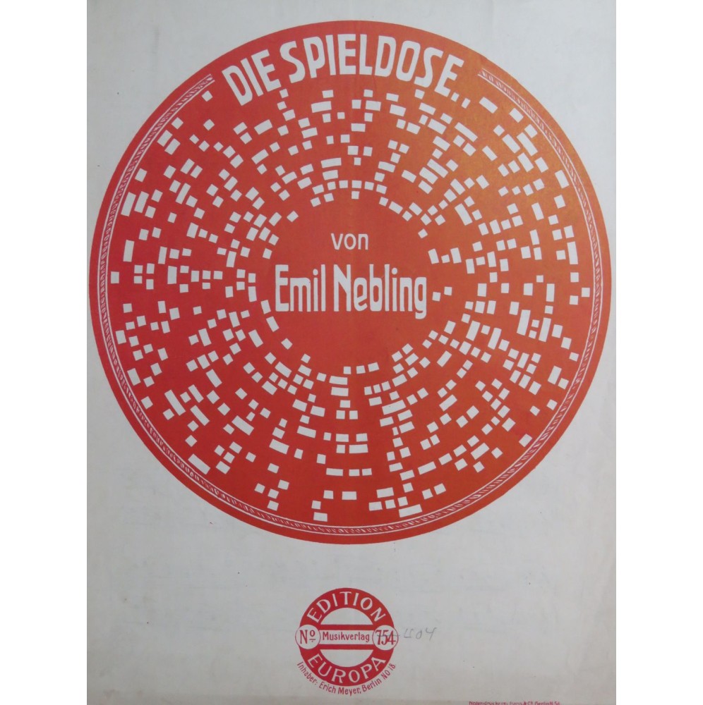 NEBLING Emil Die Spieldose Piano