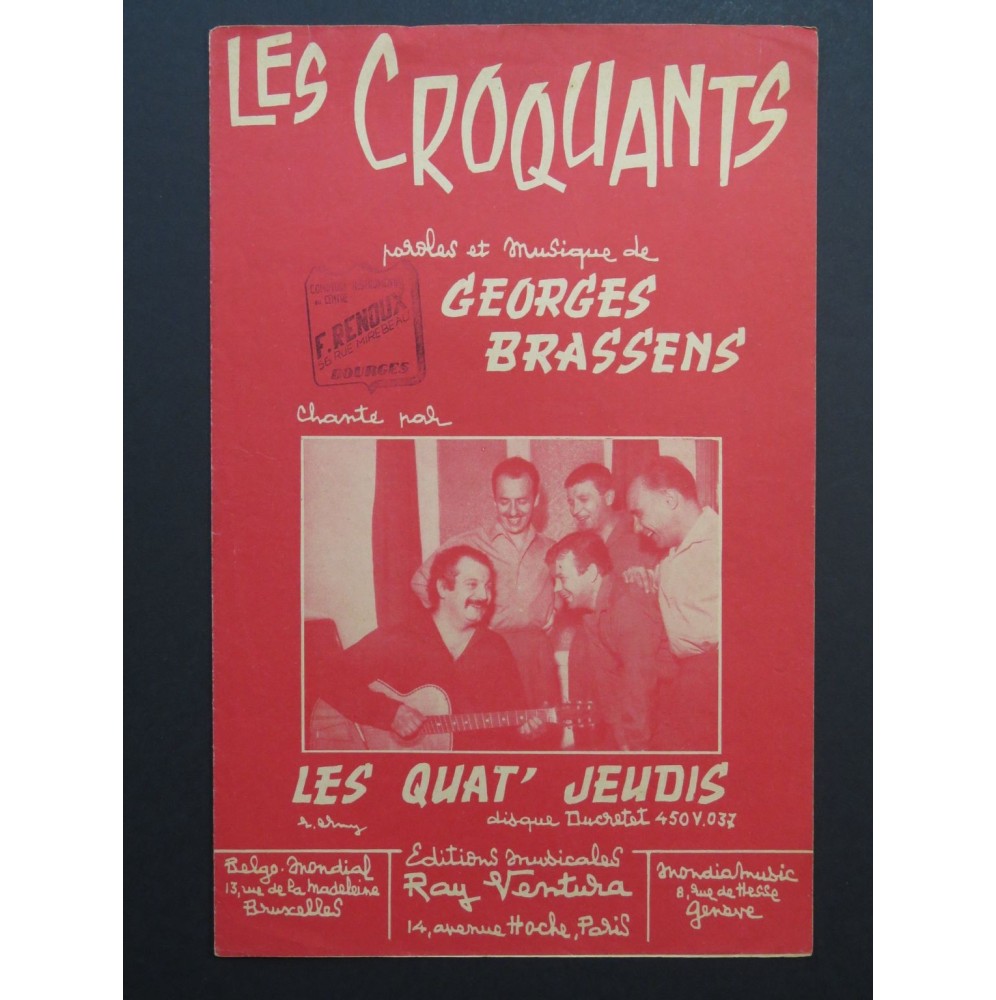 Les Croquants Georges Brassens Chant 1955