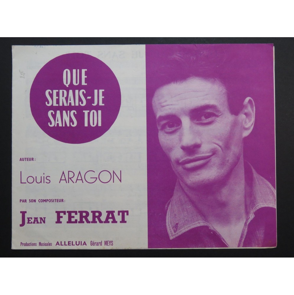 Que Serai-je sans toi Jean Ferrat Chant Piano 1964