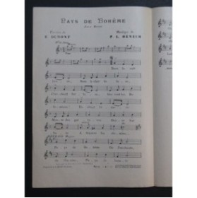 Pays de Bohême Bénech Lio le Gitan Chant 1924
