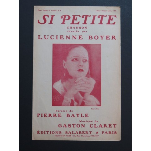 Si Petite Gaston Claret Lucienne Boyer Chant 1932