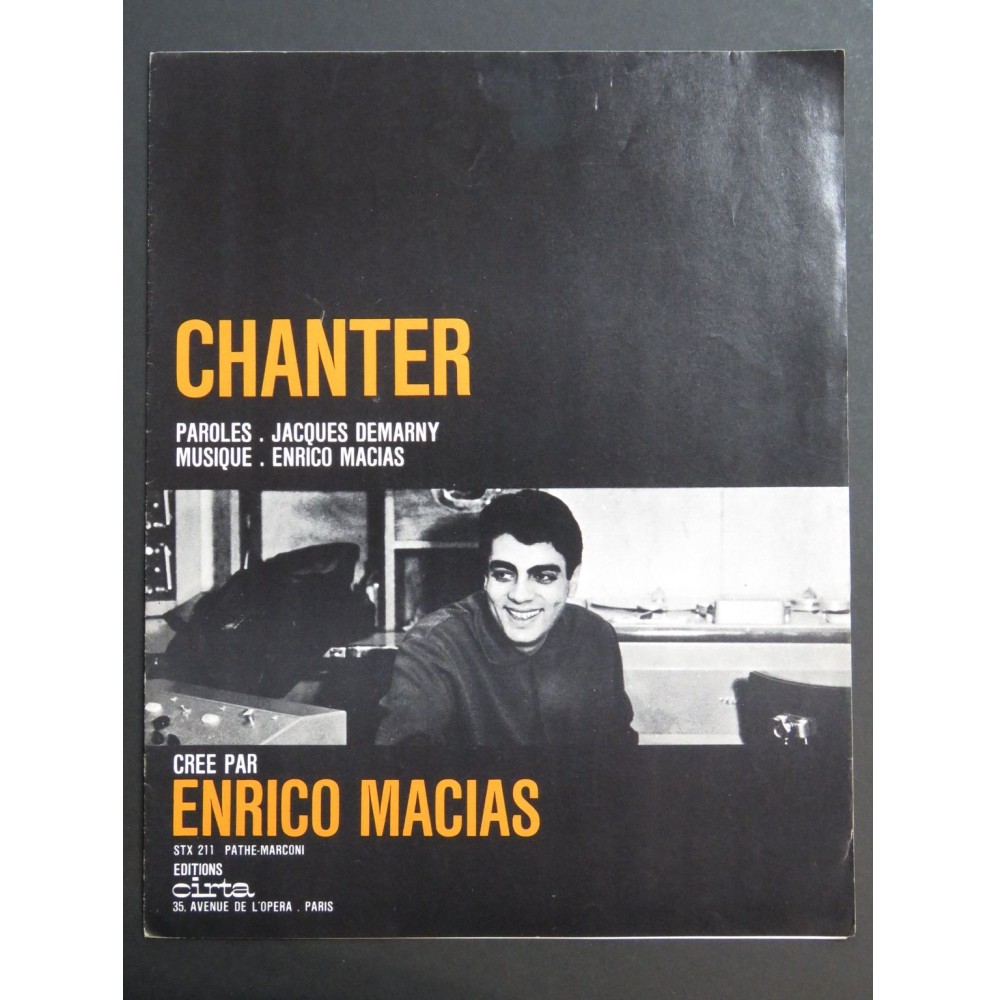 Chanter Enrico Macias Chant Piano 1966