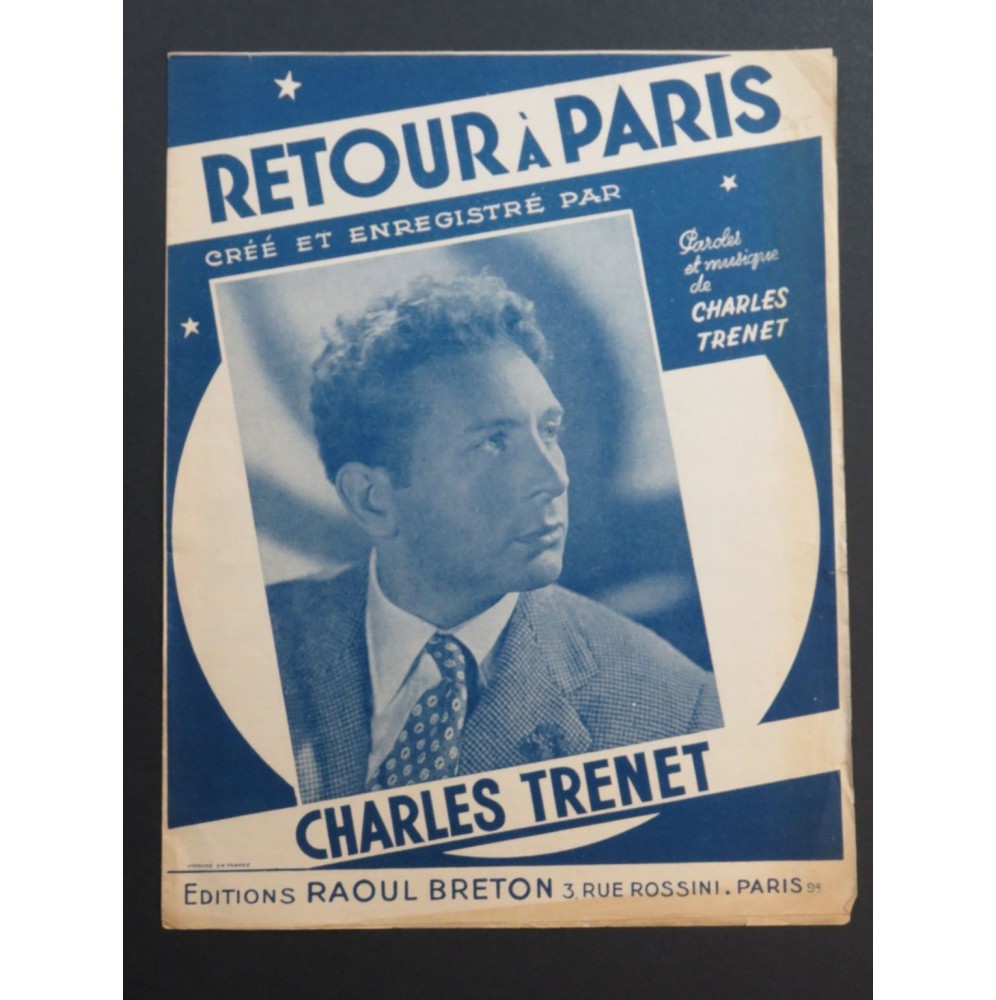 Retour à Paris Charles Trenet Chant Piano 1947