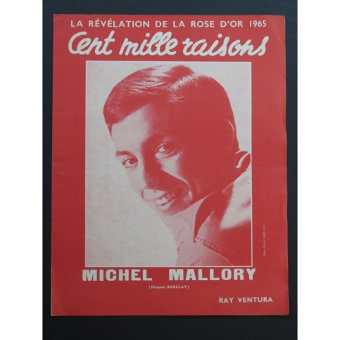 Cent Mille Raisons Michel Mallory Chant Piano 1965