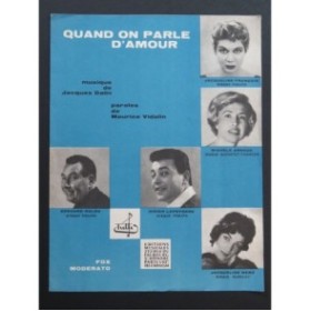 Quand on parle d'Amour Jacques Datin Chant Piano 1959