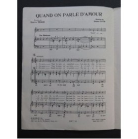 Quand on parle d'Amour Jacques Datin Chant Piano 1959