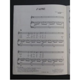 J'aime Adamo Chant Piano 1965