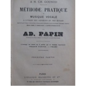 PAPIN Adolphe Méthode Pratique de Musique Vocale