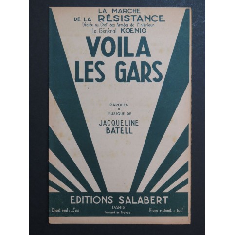 Voilà les Gars Jacqueline Bateli Chant 1944