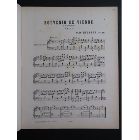 ZIEHRER C. M. Souvenir de Vienne op 211 Piano ca1875
