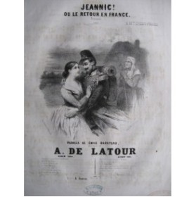 DE LATOUR Aristide Jeannic ! Chant Piano 1844