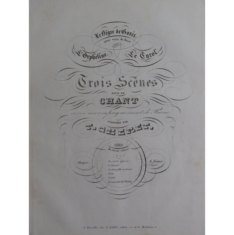 CHERET P. Le Tyrol Chant Piano ca1850