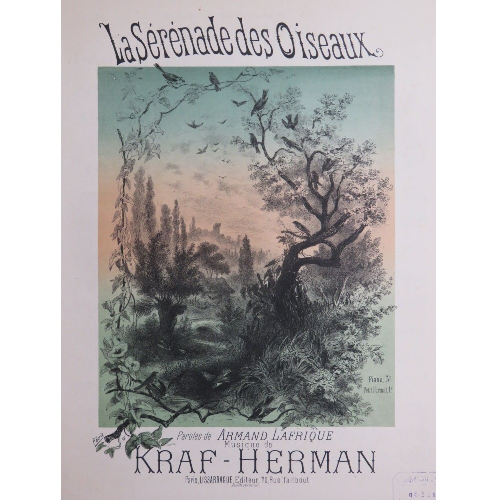 KRAF Herman La Sérénade des Oiseaux Chant Piano