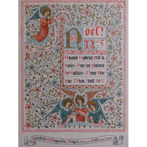 Noël No 5 Quand Gabriel prit la volée Chant Piano ou Orgue ca1900