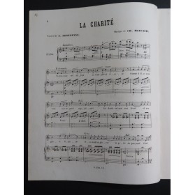 MERCIER Ch. La Charité Chant Piano ca1855