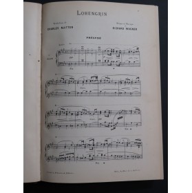 WAGNER Richard Lohengrin Opéra Piano Chant ca1891