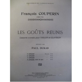 COUPERIN François Les Goûts Réunis 9e Concert Violon Clavecin Piano