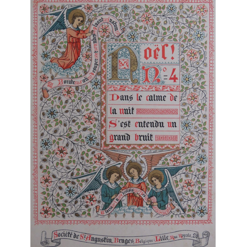 Noël No 4 Dans le Calme de la nuit Chant Piano ou Orgue ca1900