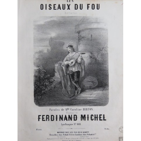 MICHEL Ferdinand Les Oiseaux du Fou Chant Piano ca1855
