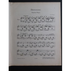 CLUTSAM G. H. Berceuse Piano ca1900