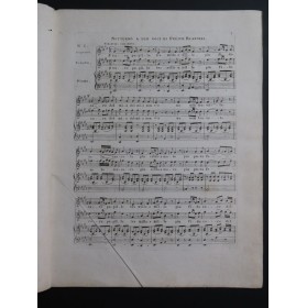 BLANGINI Félix Huit Nocturnes Italiens Chant Piano ou Harpe ca1810