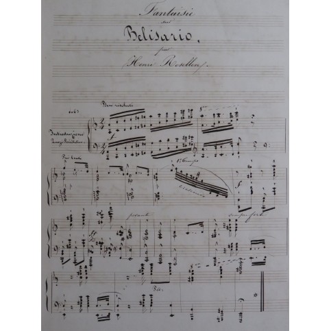 ROSELLEN Henri DÖHLER Théodore Pièces Manuscrit Piano XIXe