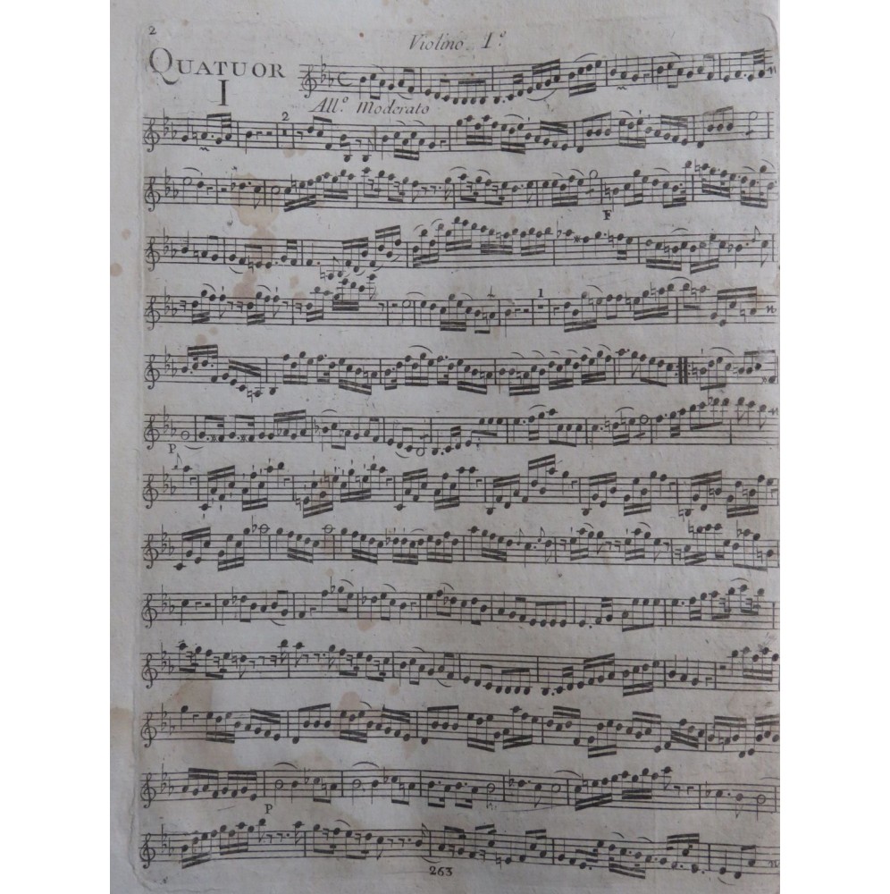 HAYDN Joseph Six Quatuors op 20 Violons Alto Violoncelle ca1775