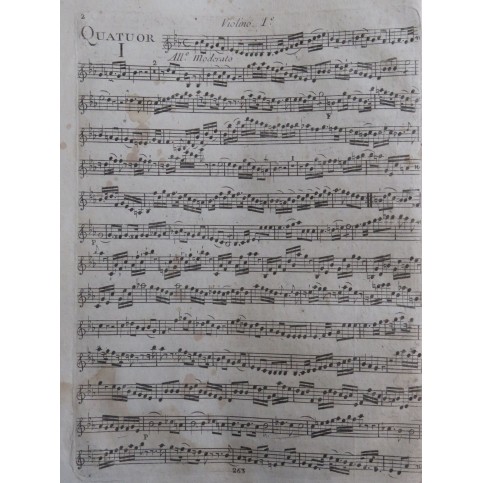 HAYDN Joseph Six Quatuors op 20 Violons Alto Violoncelle ca1775