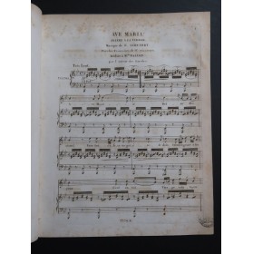 SCHUBERT Franz Ave Maria Chant Piano ca1830