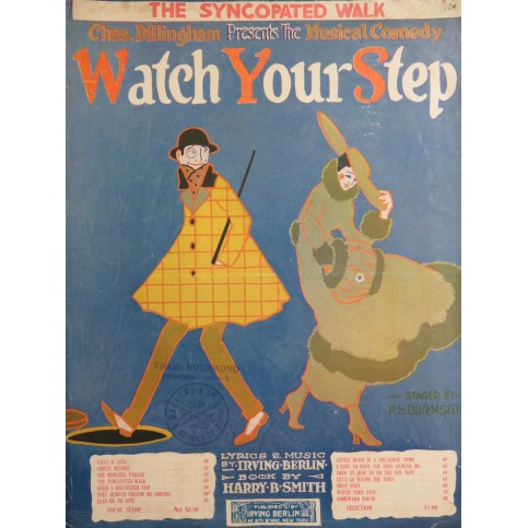 BERLIN Irving The Syncopated Walk Chant Piano 1914