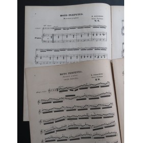 PAGANINI Niccolo Moto Perpetuo op 11 Violon Piano ca1860