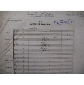 DELIBES Léo Jean de Nivelle Scène et Romance Chant Orchestre ca1890