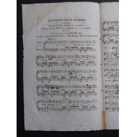 DE BRUCQ L. Le Souvenir du Bonheur Chant Guitare ca1820