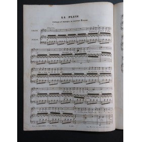 NADAUD Gustave La Pluie Chant Piano 1856