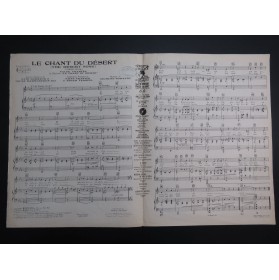 ROMBERG Sigmund Le Chant du Désert Chant Piano 1931