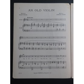 FISHER Howard An Old Violin Chant Piano 1929