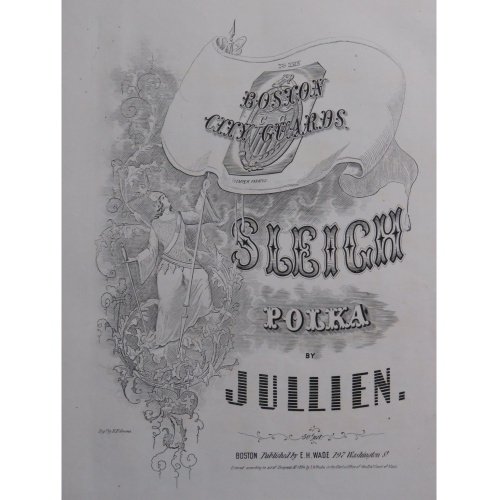 JULLIEN The Sleigh Polka Piano ca1850