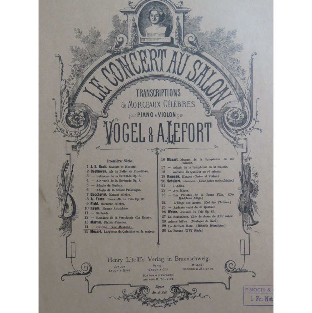 MARTINI G. B. Gavotte Piano Violon