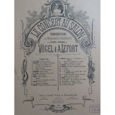 MARTINI G. B. Gavotte Piano Violon