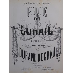 DURAND DE GRAU Pluie de...
