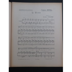 COLOMB André L'Écho Chant Piano 1928