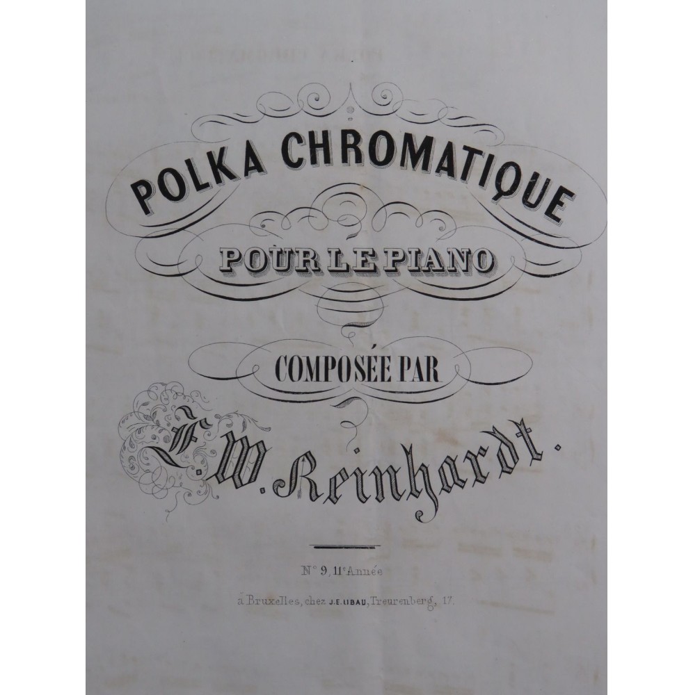 REINHARDT F. W. Polka Chromatique Piano XIXe siècle