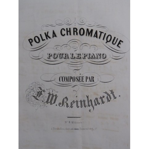 REINHARDT F. W. Polka Chromatique Piano XIXe siècle