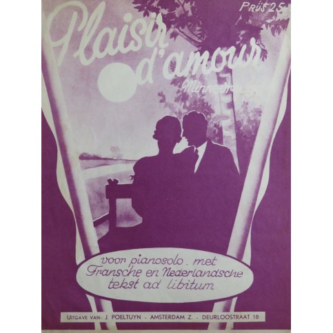 MARTINI Plaisir d'Amour Chant Piano