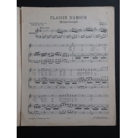 MARTINI Plaisir d'Amour Chant Piano