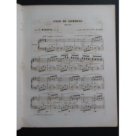 MANOTTE T. Ange du Sommeil Dédicace op 12 Piano 1867