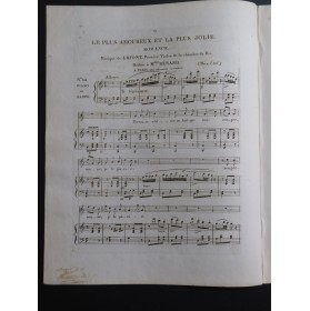 LAFONT P. Le plus Amoureux et la plus Jolie Chant Piano ou Harpe ca1830